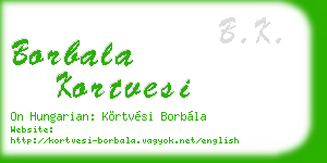borbala kortvesi business card