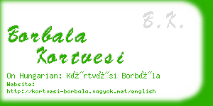 borbala kortvesi business card